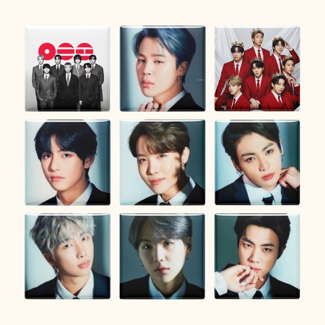 Imãs com personagens de k-pop