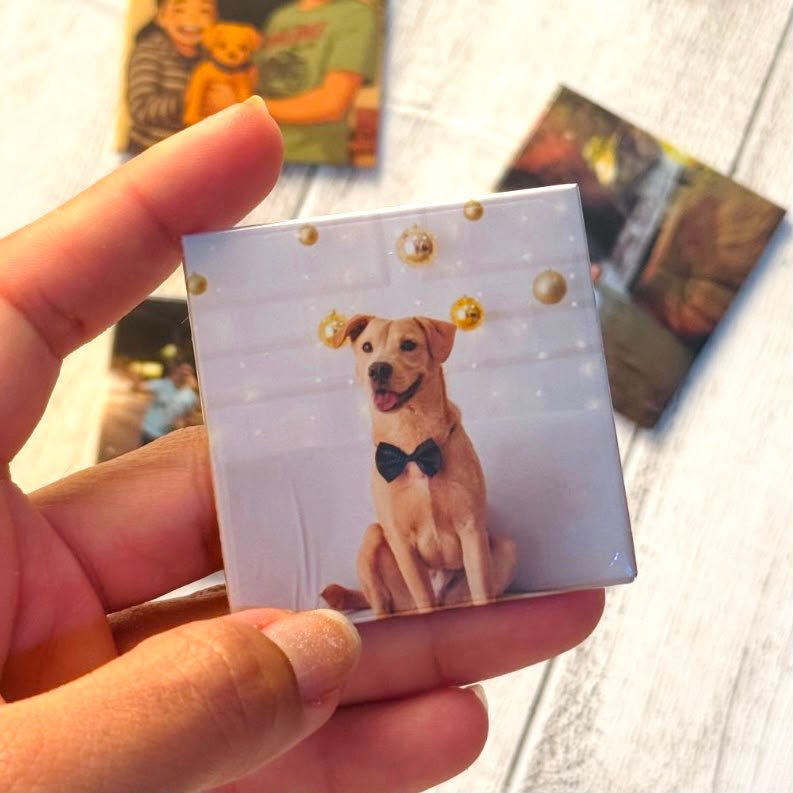 Imã com foto de perro